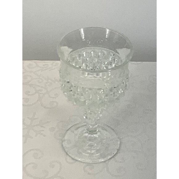 Vintage Indiana‎ Glass Diamond-Cut Crystal Wine Glass 5.25" Tall - Picture 2 of 5